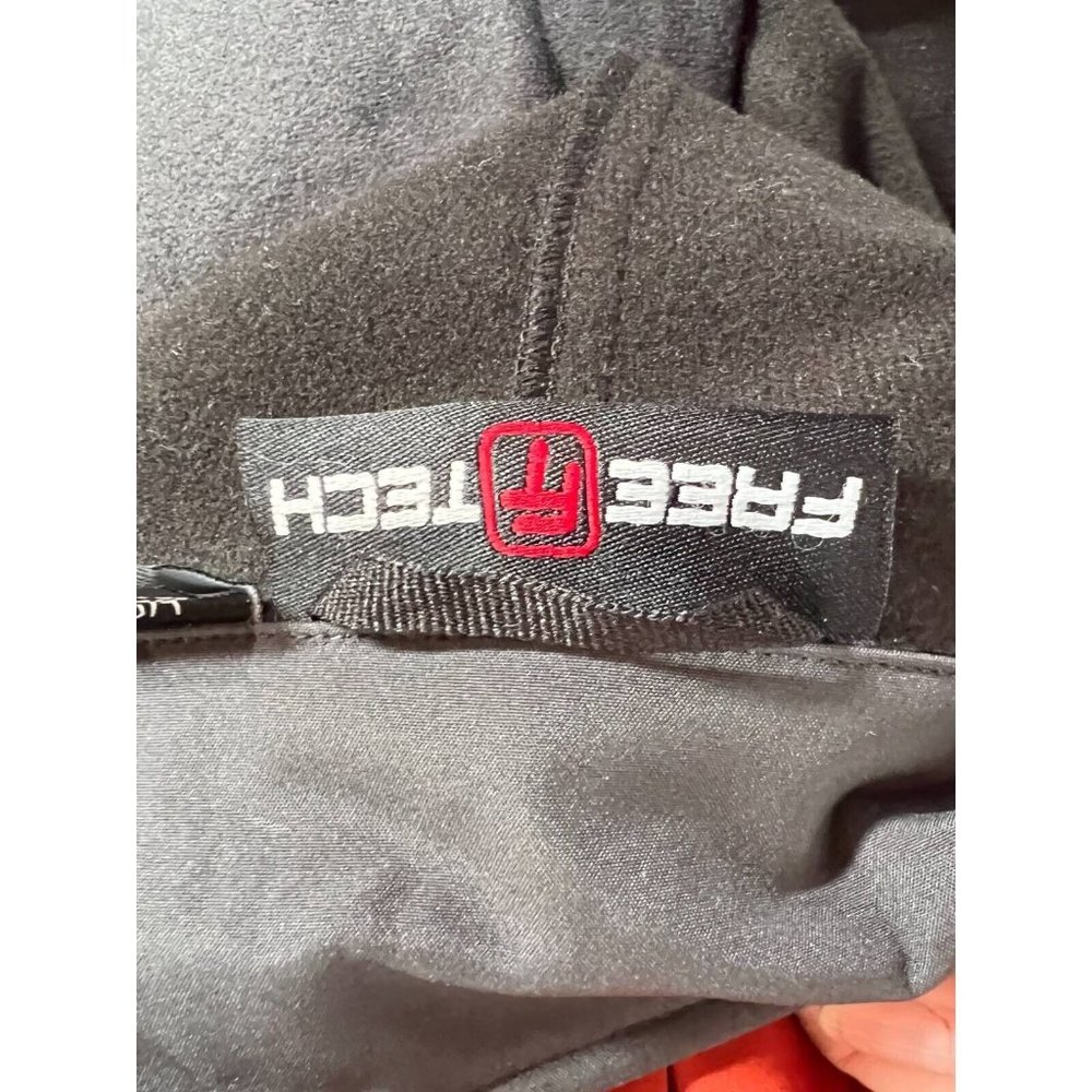Free Tech Mens Softshell Jacket Orange Black Color Block Pockets Full Zip L - Picture 11 of 11